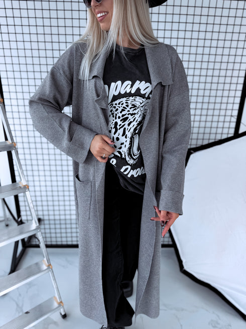 Knitted cardigan "NOBODY 7782" - GREY